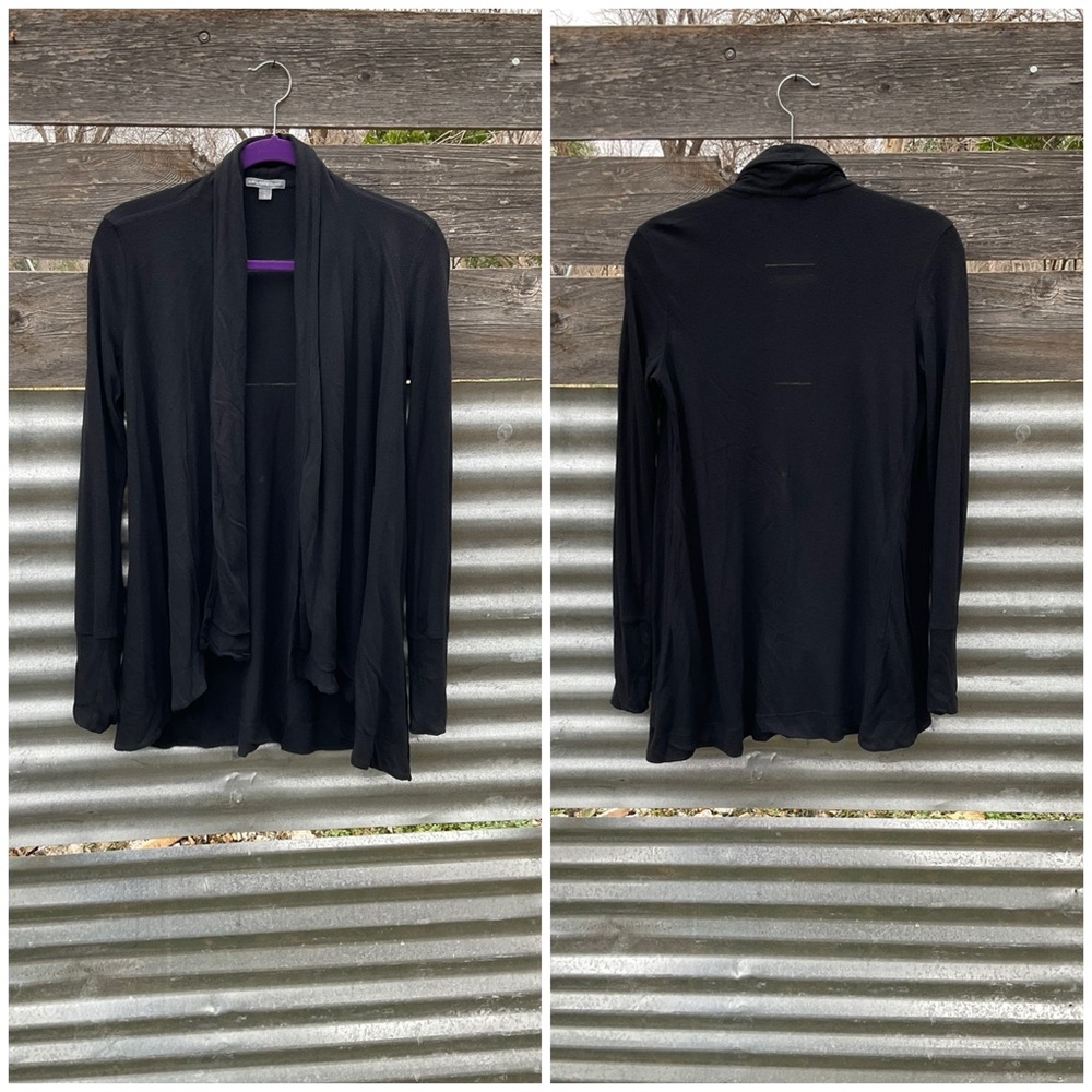 James Perse Cardigan Sweater Sz 2 Medium Open Drape Wrap Long Sleeves $395